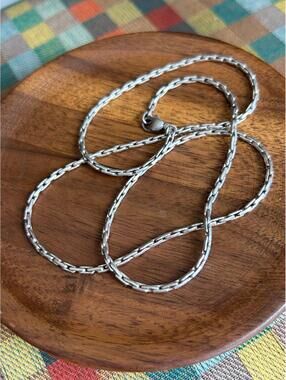 Vintage Sterling Silver Chain Necklace 925 Germany 22” Minimal